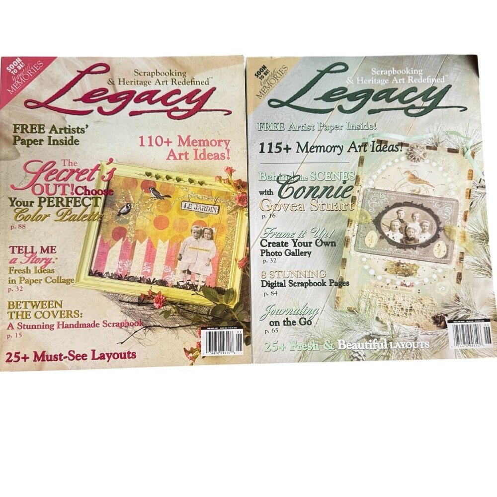 Legacy Scrapbooking & Heritage Art Magazines Dec/Jan & Feb/Mar 2007